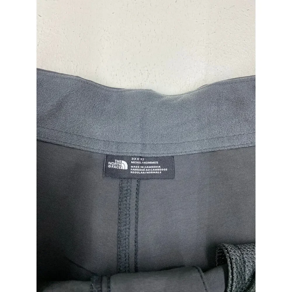 Men The North Face belted nylon outdoor hiking performance chino pants 33x32